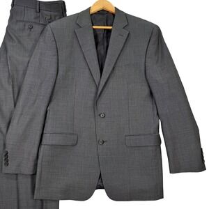 Ralph Lauren Mens 40R Grey Wool Suit Jacket Pants 34x29 Casual Preppy Formal EUC